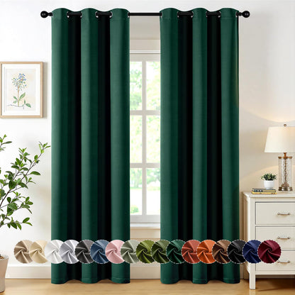 MIULEE Blackout Curtains for Bedroom 2 Panels 40 x 63 Inch Long Black