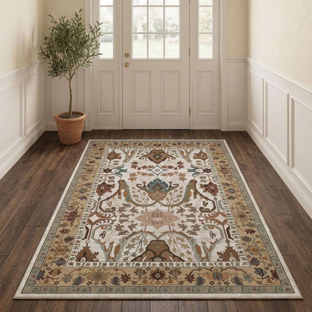 8x10 Rugs for Living Room Washable Green Area Rug Rugs for Bedroom