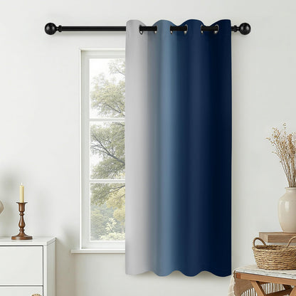 COSVIYA Grommet Room Darkening Ombre Purple Curtains W52xL63 inch