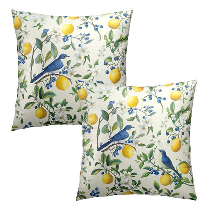 Fall Pillow Covers Autumn Leaf Throw Pillow Covers 18x18 Set of 2 Bohemian Floral Pillow Cases Thanksgiving Berry Pinecones Cushion Cases for Home Farmhouse Sofa Couch Patio