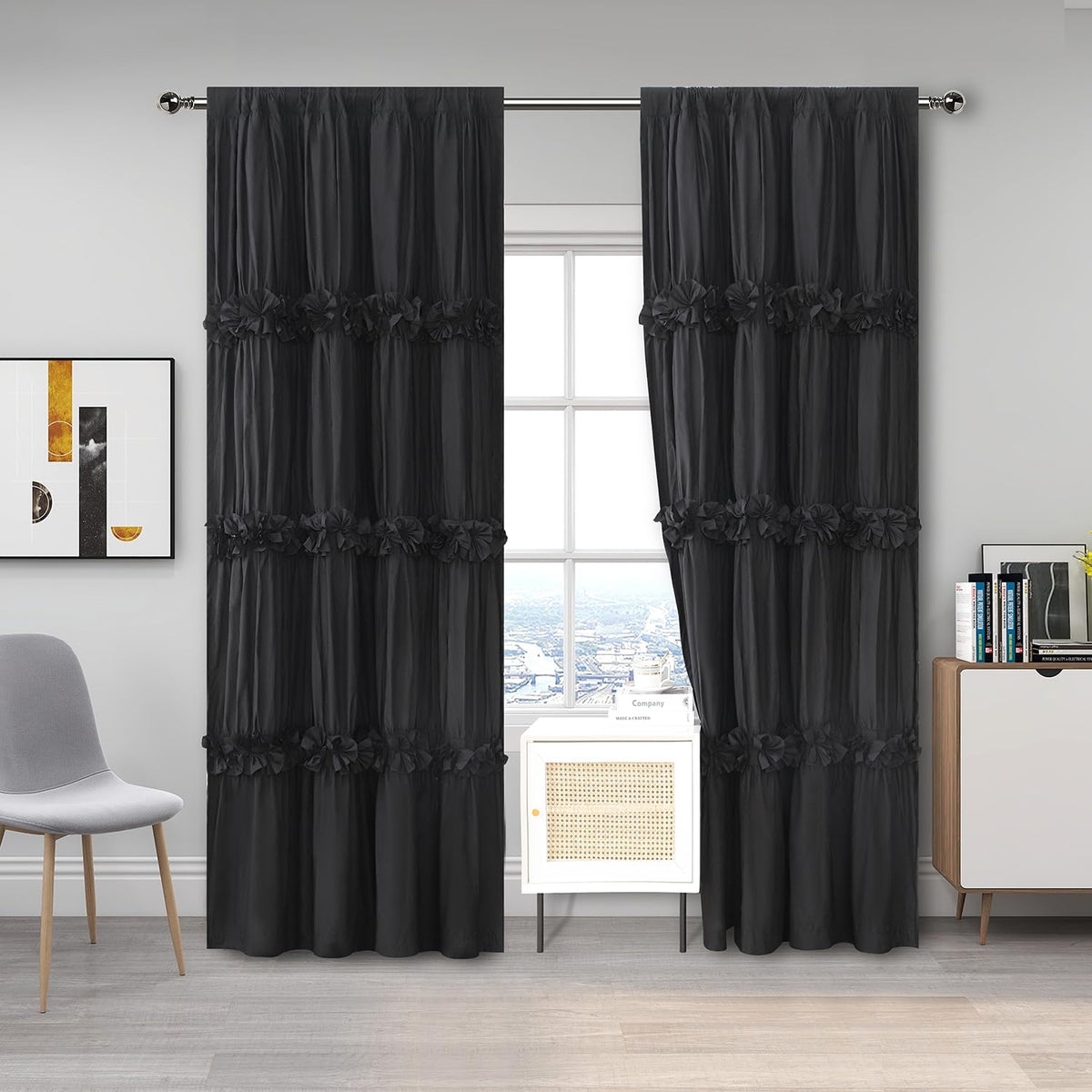 Homechoice Decor Thermal Insulated Window Curtains, 54"W x 84"L x 2 Panels