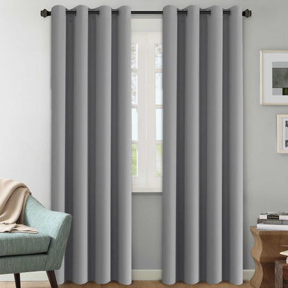H.VERSAILTEX Blackout Curtains for Bedroom Thermal Insulated Room Darkening Living Room Curtains 63 Inch Long Grommet Privacy Protection Window Curtain Panels/Drapes for Nursery,2 Panels,Ivory/Cream