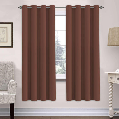 H.VERSAILTEX Blackout Curtains for Bedroom Thermal Insulated Room Darkening Living Room Curtains 63 Inch Long Grommet Privacy Protection Window Curtain Panels/Drapes for Nursery,2 Panels,Ivory/Cream