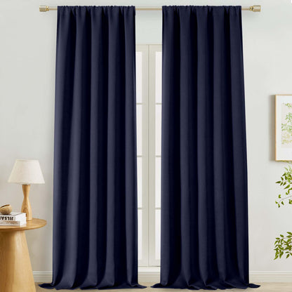 Lecloud Sage Green Room Darkening Curtains 54 Inch Length 2 Panels, Window Curtains for Bedroom, Energy Thermal Insulating Rod Pocket Curtain Drapes for Small Window, 40" W x 54" L