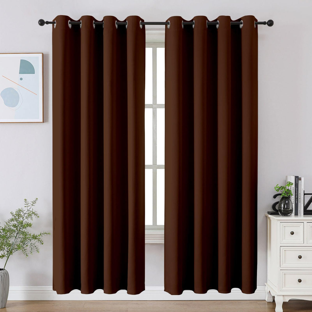 CUCRAF Beige Blackout Curtains 84 inch Length 2 Panels Set, Room Darkening Drapes for Living Room Bedroom, Thermal Insulated Light Blocking Grommet Window Curtain (W52 x L84 Inch)