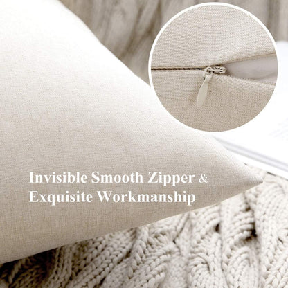MIULEE Decorative Outdoor Pillow Covers Euro Waterproof 24x24 Beige