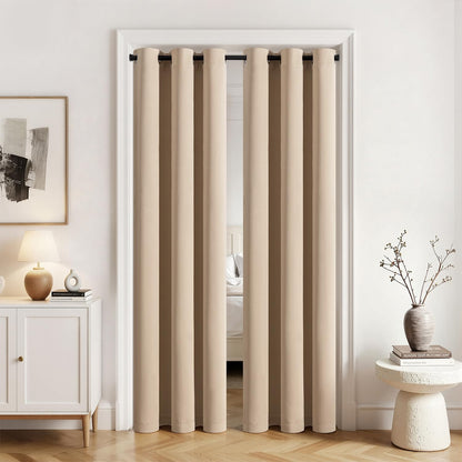 MIULEE Light Pink Blackout Bedroom Curtains Drapes 84 Inch Long 52"x84"
