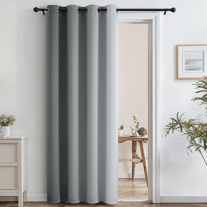 SimpleHome Ombre Black to Grey White Curtains for Living Room 52Wx84L
