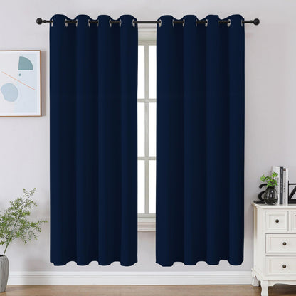 CUCRAF Beige Blackout Curtains 84 inch Length 2 Panels Set, Room Darkening Drapes for Living Room Bedroom, Thermal Insulated Light Blocking Grommet Window Curtain (W52 x L84 Inch)