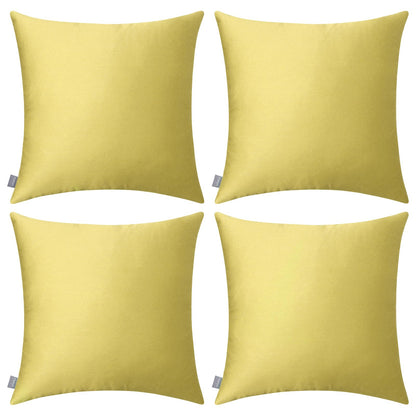 Thmyo 4-Pack 100% Cotton Solid Decorative Throw Pillow Case 18x18 Orange