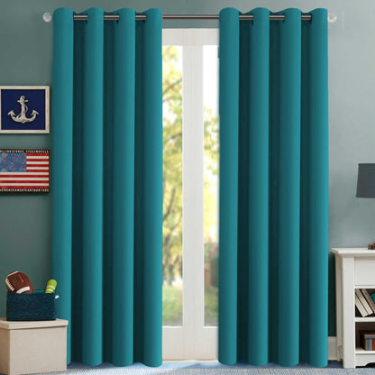 H.VERSAILTEX Blackout Curtains for Bedroom Thermal Insulated Room Darkening Living Room Curtains 63 Inch Long Grommet Privacy Protection Window Curtain Panels/Drapes for Nursery,2 Panels,Ivory/Cream