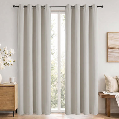 Simplebrand Sage Green Blackout Curtains 84 Inch Length 2 Panels Set for Bedroom/Living Room, Solid Room Darkening Thermal Insulated Grommet Energy Saving Window Treatment Drapes, Each 52" Wide