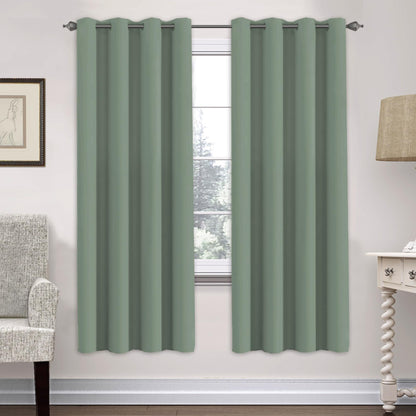 H.VERSAILTEX Blackout Curtains for Bedroom Thermal Insulated Room Darkening Living Room Curtains 63 Inch Long Grommet Privacy Protection Window Curtain Panels/Drapes for Nursery,2 Panels,Ivory/Cream