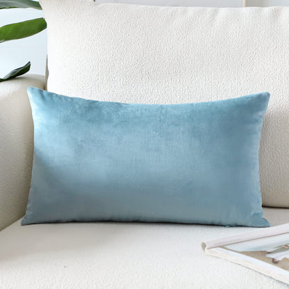 Artscope Luxury Velvet Pillow Covers Super Soft Decorative Square Throw Pillow Covers Case Cushion Covers for Sofa Couch Bedroom Car Decor 20x20 Inch Light Blue