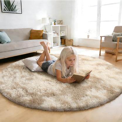 8x10 Fluffy Area Rugs for Living Room,Black Large Shag Area Rug for Bedroom