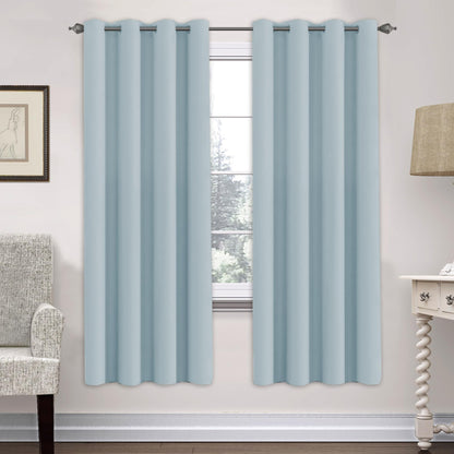 H.VERSAILTEX Blackout Curtains for Bedroom Thermal Insulated Room Darkening Living Room Curtains 63 Inch Long Grommet Privacy Protection Window Curtain Panels/Drapes for Nursery,2 Panels,Ivory/Cream