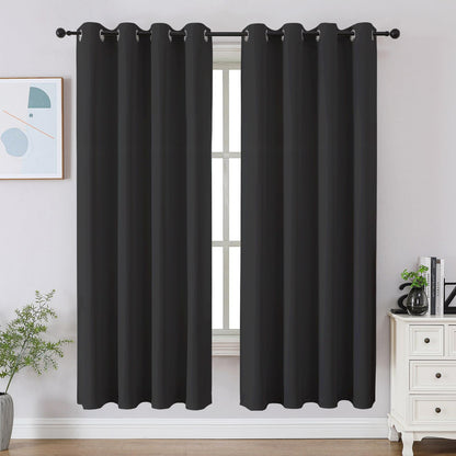 CUCRAF Beige Blackout Curtains 84 inch Length 2 Panels Set, Room Darkening Drapes for Living Room Bedroom, Thermal Insulated Light Blocking Grommet Window Curtain (W52 x L84 Inch)