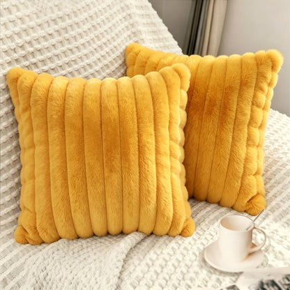2 Pack 18x18 Pillow Cover Velvet Pillow Covers, Faux Fur Square Throw Pillow Covers for Living Room Decorations Throw Pillow Case, Throw Pillow Cover Cushion Cover for Home Sofa Bedroom Car, Pink