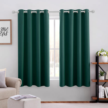 HOMEIDEAS Blackout Curtains for Bedroom 52 X 84 Inch Long 2 Panels Set Light Grey/Gray Room Darkening Curtains/Drapes, Soundproof Thermal Grommet Window Curtains for Living Room