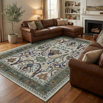 8x10 Rugs for Living Room Washable Green Area Rug Rugs for Bedroom