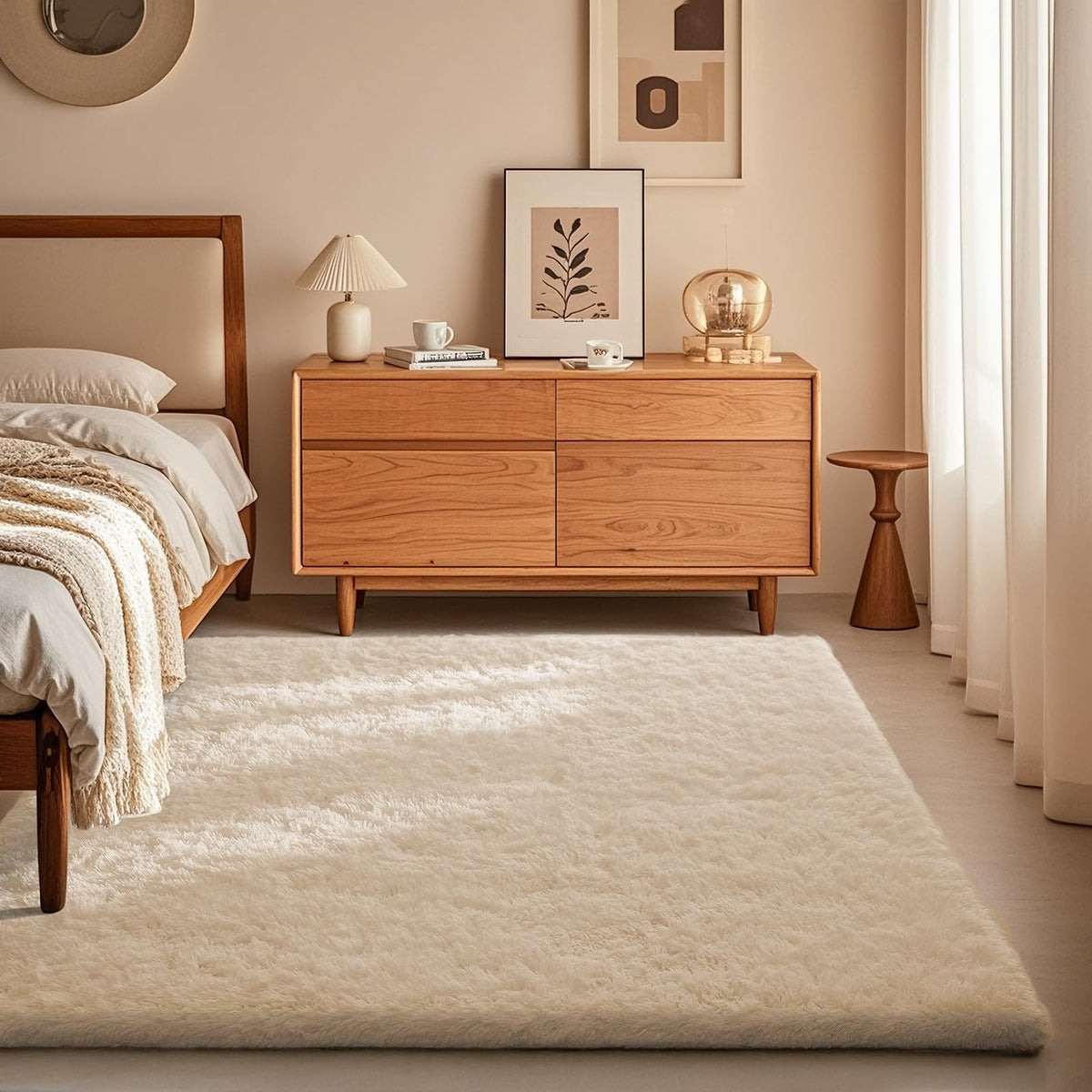 Ophanie Small Rug Upgrade Non Slip Throw Bedside Area Rugs, Fluffy Soft Grey Mini Bedroom Carpet, Affordable Door Entryway Indoor Inside Front Entrance Dog 2x3 Mat, Home Decor Aesthetic, Nursery