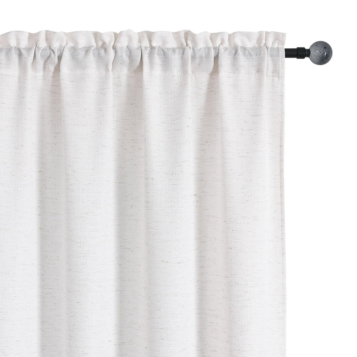 Chyhomenyc White Curtains 84 Inch Length 2 Panels 40Wx84L inches