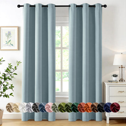 MIULEE Blackout Curtains for Bedroom 2 Panels 40 x 63 Inch Long Pink