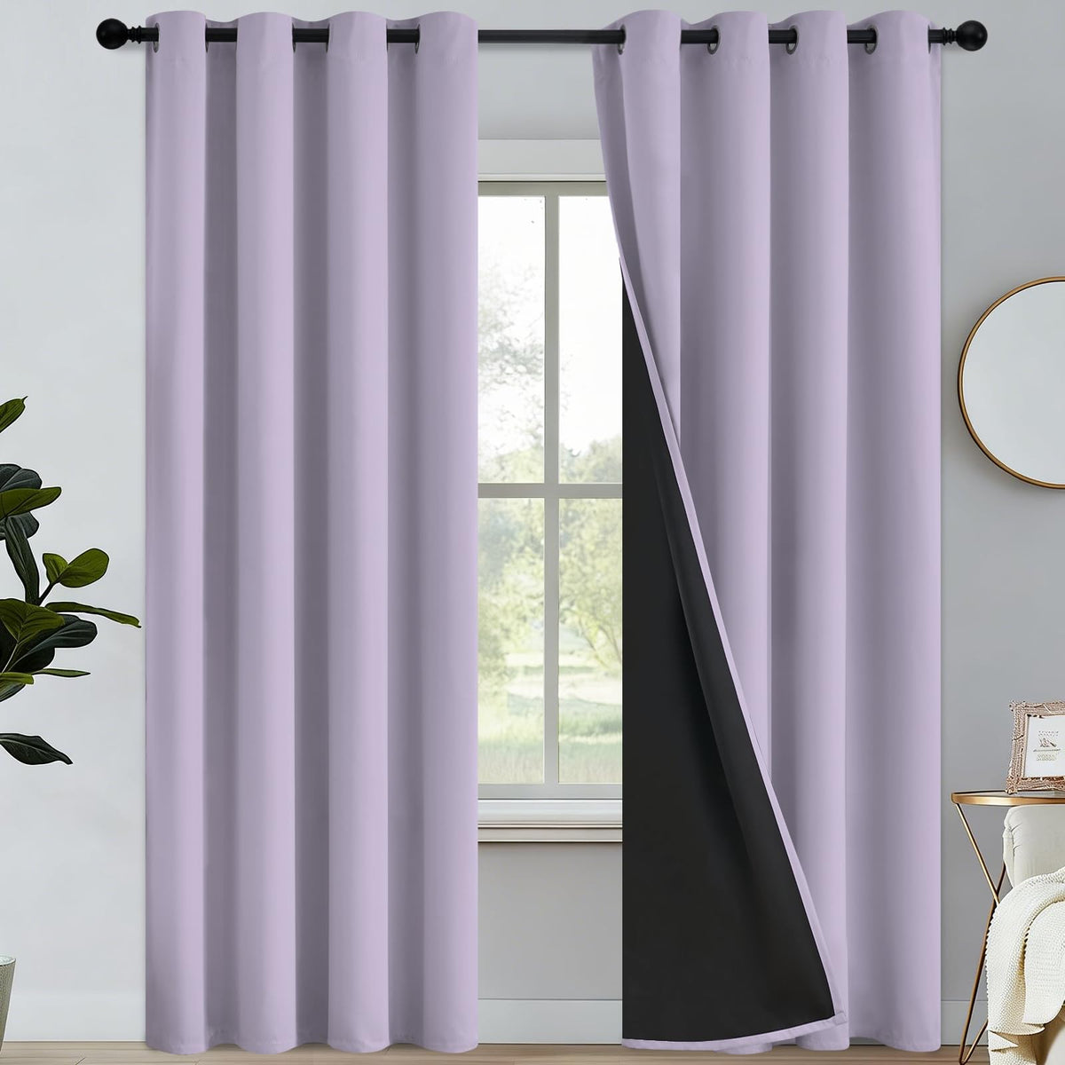 Yakamok Burgundy Red Blackout Curtains 84 inches Long for Bedroom 38" Wide