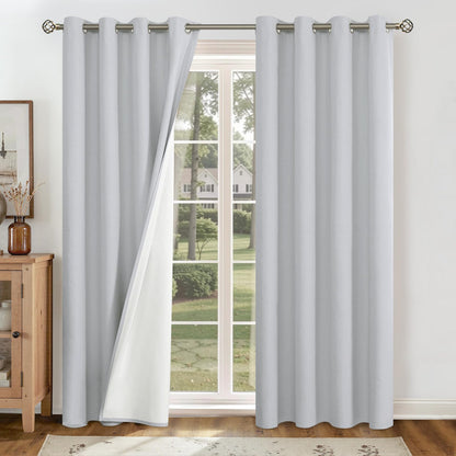 YoungsTex Black Blackout Curtains for Bedroom, Thermal Drapes Heat Blocking