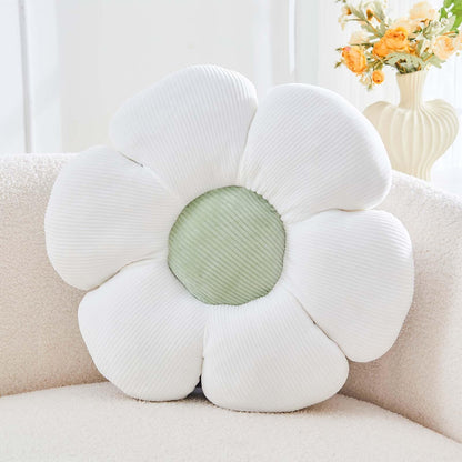 Kcvvcr Flower Throw Pillow, Soft White 14.9" Shaped Floor Pillow for Home Decor, Cute Aesthetic Plush Decorative Pillows for Bed, Sofa, Couch
