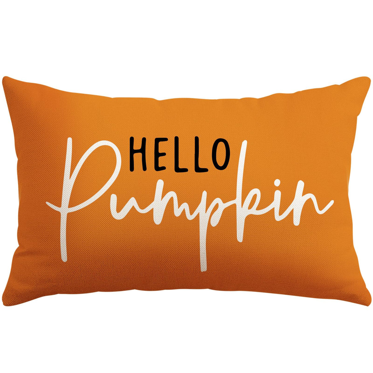 Artscope Hello Pumpkin Beige Lumbar Throw Pillow Cover 12x20 Inch Fall Decoration Cushion Cover Thanksgiving Farmhouse Pillow Case for Home Sofa Couch Decor