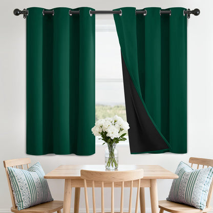 SimpleHome Cream 100% Blackout Curtains Room Darkening Living Room 84 Inch