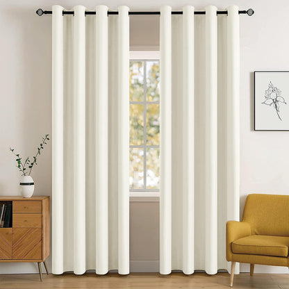 MIULEE Light Pink Blackout Bedroom Curtains Drapes 84 Inch Long 52"x84"
