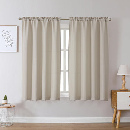Chyhomenyc White Curtains 84 Inch Length 2 Panels 40Wx84L inches