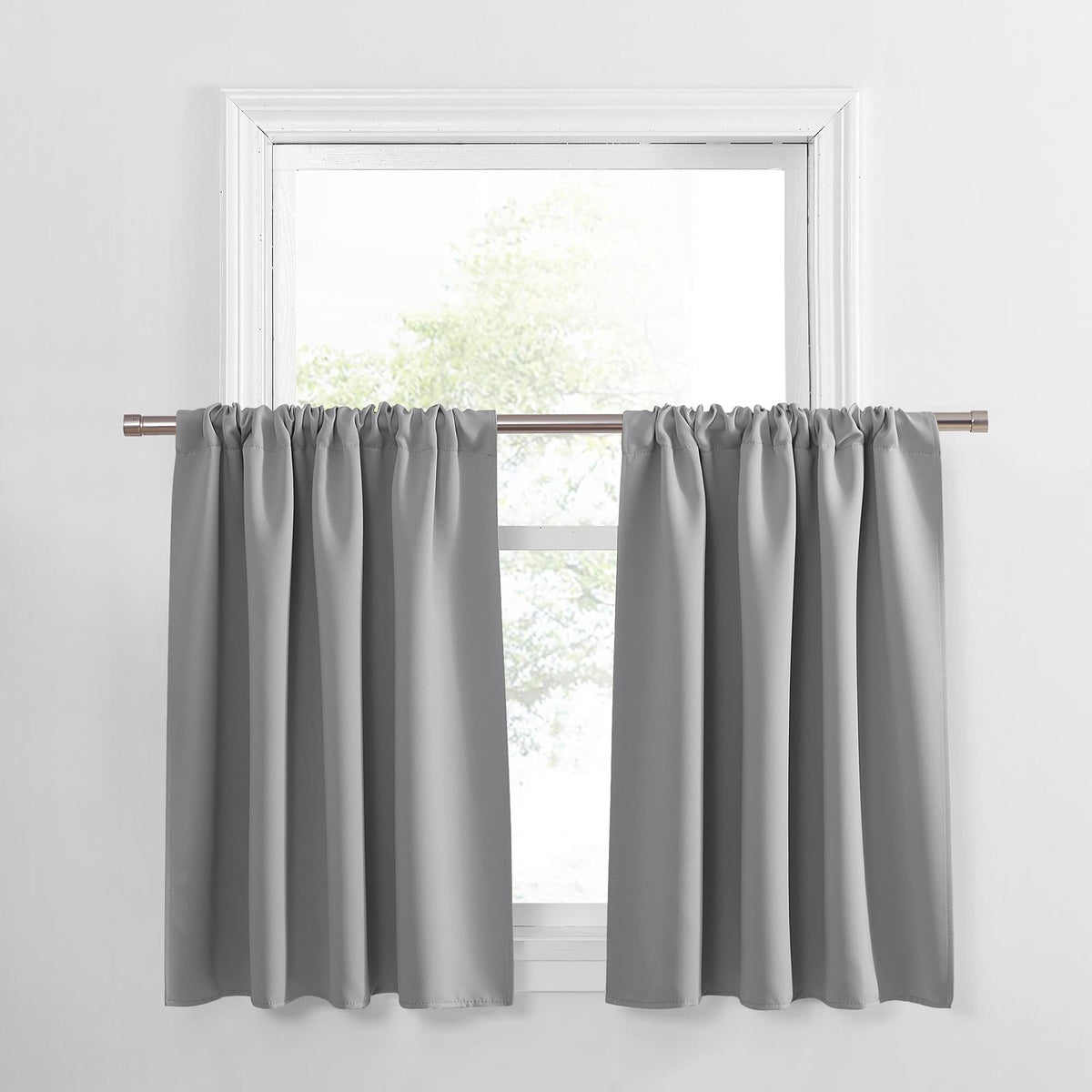 PONY DANCE Black Out Curtains 72 inch Long, Black, 2 Panels