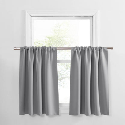 PONY DANCE Black Out Curtains 72 inch Long, Black, 2 Panels