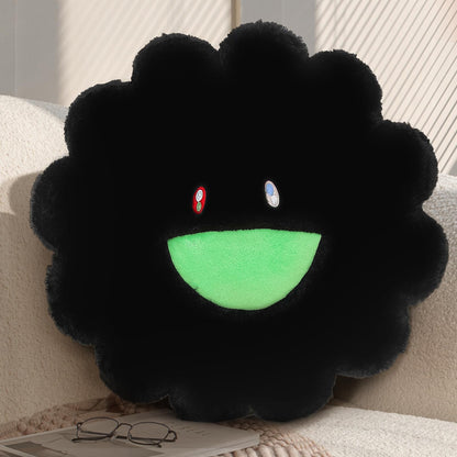 Flower Pillow, Cute Smiley Face Flower Shaped Throw Pillows 15.7In