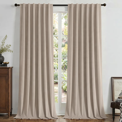 Joydeco Velvet Blackout Curtains 84 Inch Length 2 Panels, Black Out Curtains for Bedroom Living Room, Thermal Insulated Luxury Heavy Duty Drapes, Heat & Light Blocking, Back Tab&Rod Pocket,52"W x 84"L