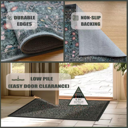 8x10 Rugs for Living Room Washable Green Area Rug Rugs for Bedroom