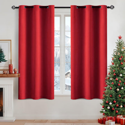 MIULEE Light Pink Blackout Bedroom Curtains Drapes 84 Inch Long 52"x84"