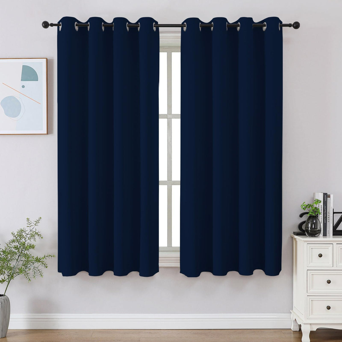 CUCRAF Beige Blackout Curtains 84 inch Length 2 Panels Set, Room Darkening Drapes for Living Room Bedroom, Thermal Insulated Light Blocking Grommet Window Curtain (W52 x L84 Inch)