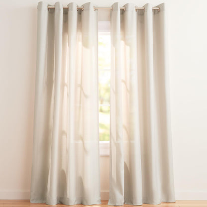Exclusive Home Loha Linen Grommet Top Curtain Panel Pair, 84"x54", Winter White