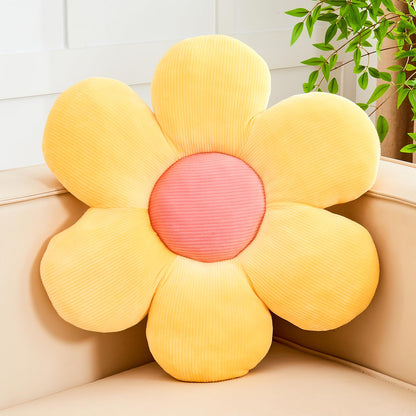 Kcvvcr Flower Throw Pillow, Soft White 14.9" Shaped Floor Pillow for Home Decor, Cute Aesthetic Plush Decorative Pillows for Bed, Sofa, Couch