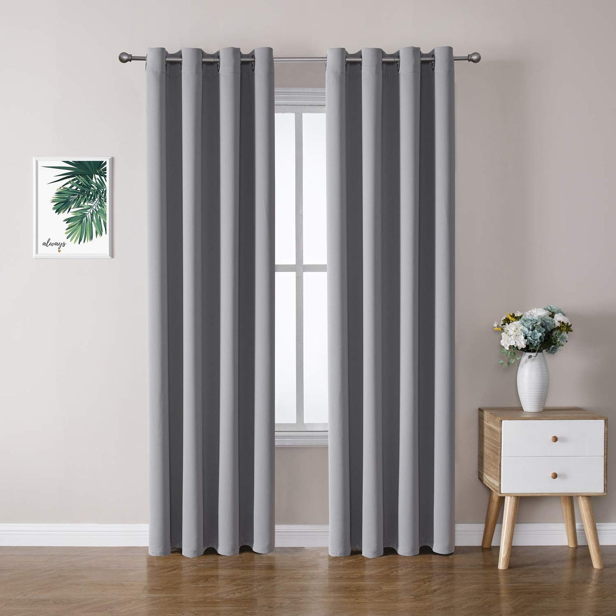 ChrisDowa Blackout Curtains for Bedroom and Living Room 63 Inches Long