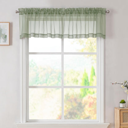 Simplebrand Black Sheer Curtains 84 Inches Long 2 Panels for Living Room