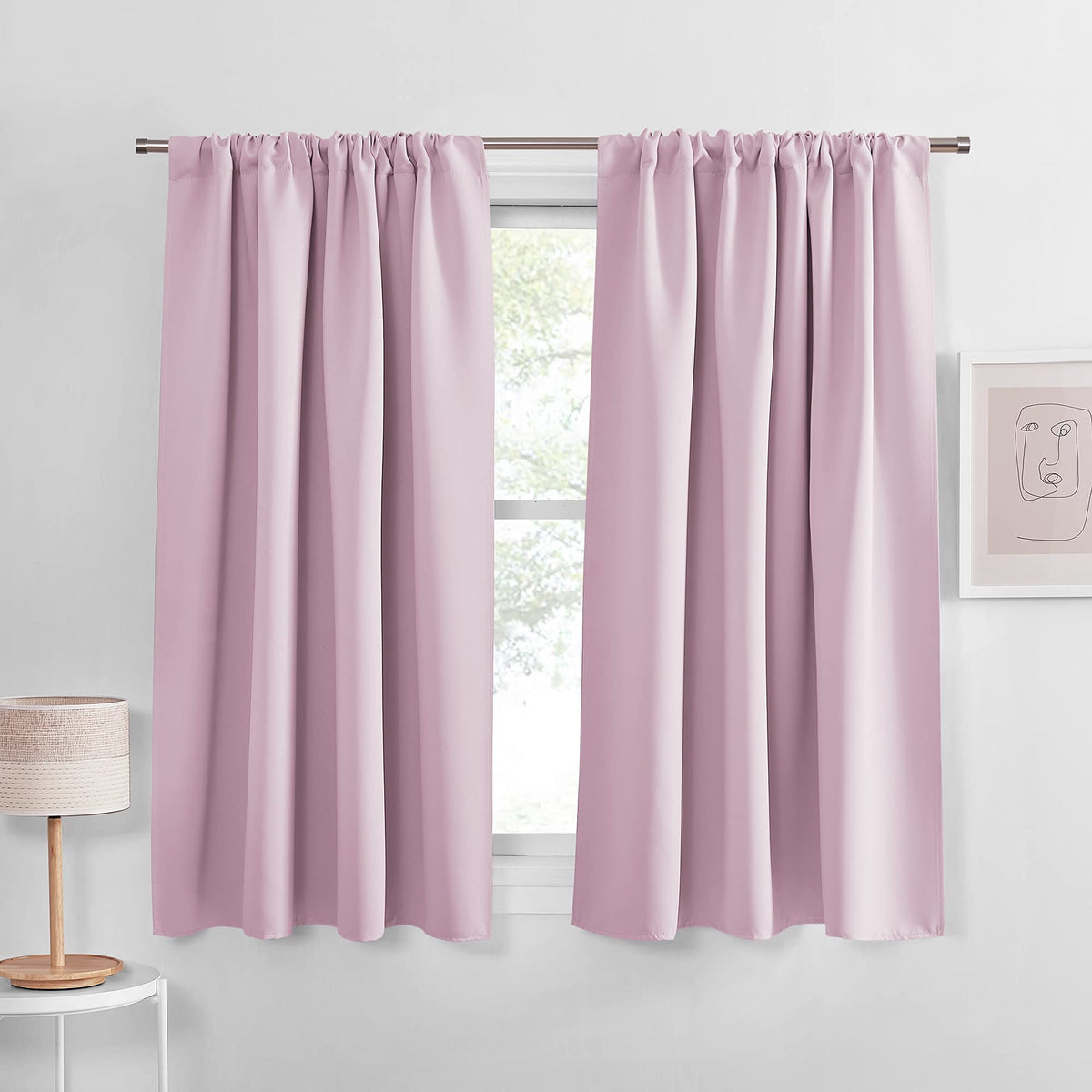 PONY DANCE Black Out Curtains 72 inch Long, Black, 2 Panels