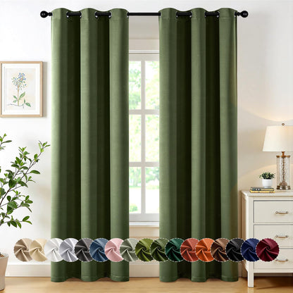 MIULEE Blackout Curtains for Bedroom 2 Panels 40 x 84 Inch Long Black