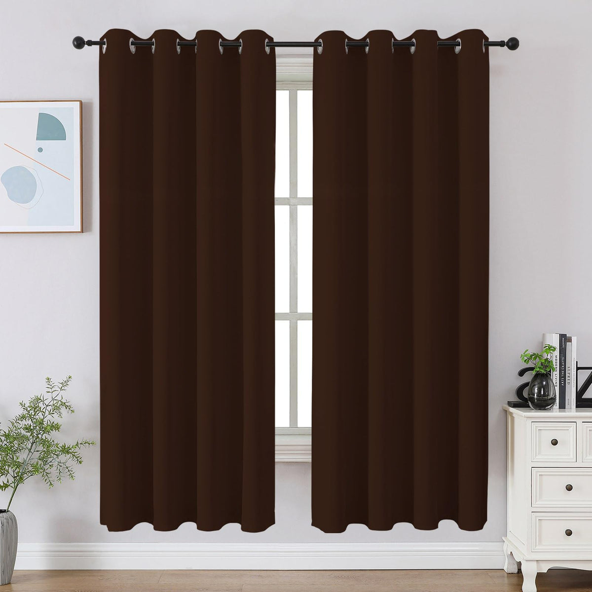 CUCRAF Beige Blackout Curtains 84 inch Length 2 Panels Set, Room Darkening Drapes for Living Room Bedroom, Thermal Insulated Light Blocking Grommet Window Curtain (W52 x L84 Inch)