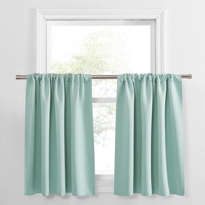 PONY DANCE Black Out Curtains 72 inch Long, Black, 2 Panels