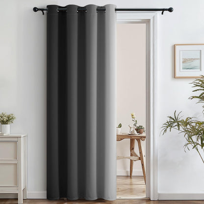 SimpleHome Ombre Black to Grey White Curtains for Living Room 52Wx84L